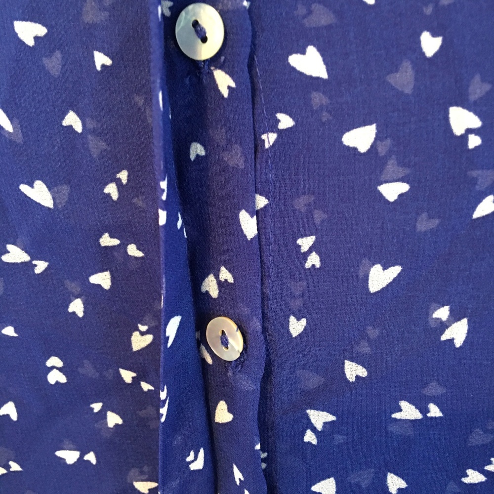 Meadow Rue Anthropologie Heart Print Button Tunic - Picture 6 of 8